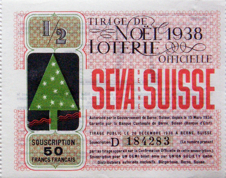 SEVA Berne Suisse Noël 1938